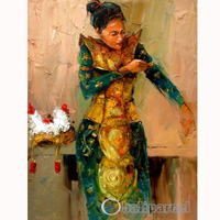 Balinese Dance Painting, Acrylic On Canvas