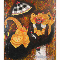 Balinese Dance Painting, Acrylic On Canvas