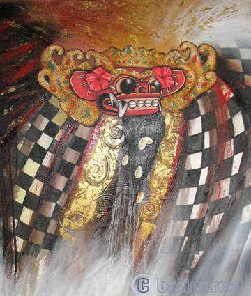 Balinese Dance Painting, Acrylic On Canvas