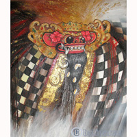 Balinese Dance Painting, Acrylic On Canvas