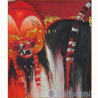 Balinese Dance Painting, Acrylic On Canvas