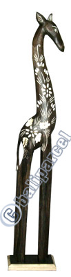 Giraffe, Handmade From Albesia Wood