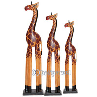 Giraffe, Handmade From Albesia Wood