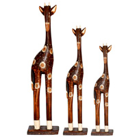 Giraffe Africa, Handmade From Albesia Wood