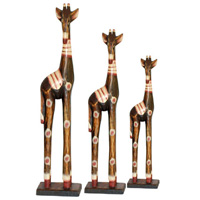 Giraffe Africa, Handmade From Albesia Wood