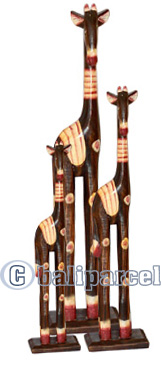 Giraffe Africa, Handmade From Albesia Wood