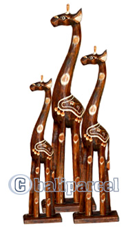 Giraffe, Handmade From Albesia Wood