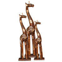 Giraffe, Handmade From Albesia Wood