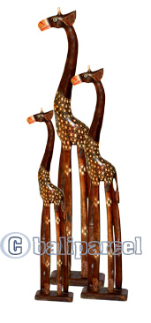 Giraffe, Handmade From Albesia Wood