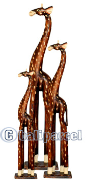 Giraffe, Handmade From Albesia Wood