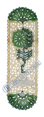 Leather Bookmark With Flower Design