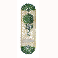 Leather Bookmark With Flower Design