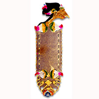 Leather Bookmark With Traditional Wayang Design