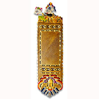 Leather Bookmark With Traditional Wayang Design
