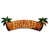 Hawaii Wallhanging (can Request The Text On Board).