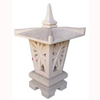 Garden Lamp Stone Carving