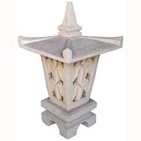 Garden Lamp Stone Carving