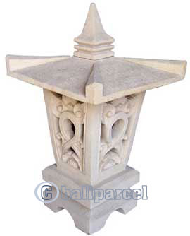 Garden Lamp Stone Carving