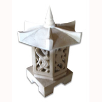 Garden Lamp Stone Carving