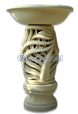 Handcrafted Lantern With Bowl Handmade From Stone
