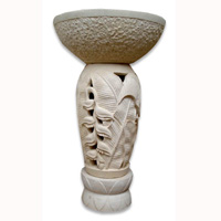 Handcrafted Lantern With Bowl Handmade From Stone