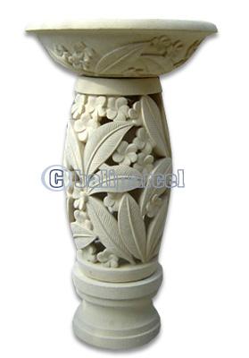 Handcrafted Lantern With Bowl Handmade From Stone