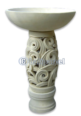 Handcrafted Lantern With Bowl Handmade From Stone