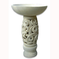 Handcrafted Lantern With Bowl Handmade From Stone