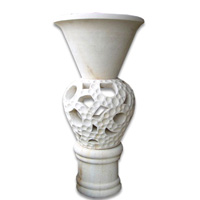 Handcrafted Lantern With Bowl Handmade From Stone