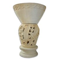 Handcrafted Lantern With Bowl Handmade From Stone