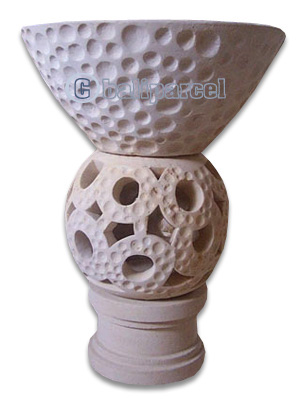Handcrafted Lantern With Bowl Handmade From Stone