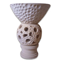 Handcrafted Lantern With Bowl Handmade From Stone