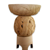 Handcrafted Lantern With Bowl Handmade From Stone