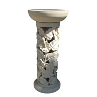 Handcrafted Lantern With Bowl Handmade From Stone