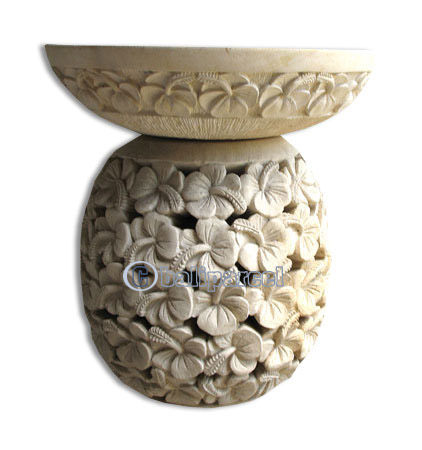 Handcrafted Lantern With Bowl Handmade From Stone