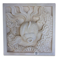 Handcrafted Relief Wall Panel, Handmade From Stone