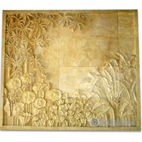 Handcrafted Relief Wall Panel, Handmade From Stone