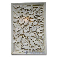 Handcrafted Relief Wall Panel, Handmade From Stone