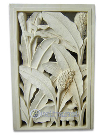 Handcrafted Relief Wall Panel, Handmade From Stone