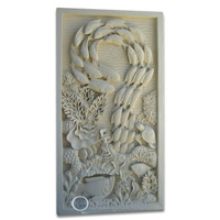 Handcrafted Relief Wall Panel, Handmade From Stone
