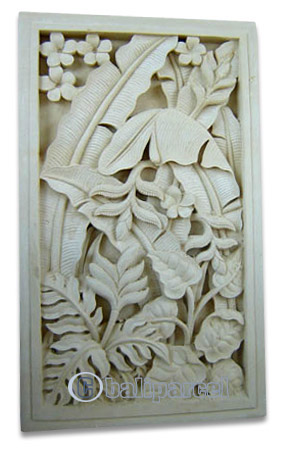 Handcrafted Relief Wall Panel, Handmade From Stone