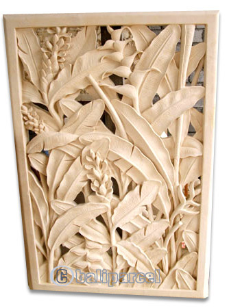 Handcrafted Relief Wall Panel, Handmade From Stone