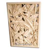 Handcrafted Relief Wall Panel, Handmade From Stone