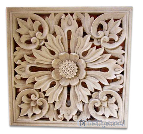 Handcrafted Relief Wall Panel, Handmade From Stone