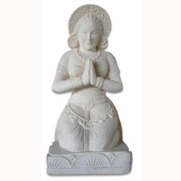 Handcrafted Welcome Statue, Handmade From Stone