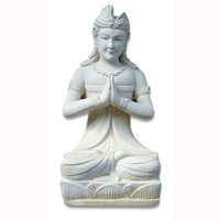 Handcrafted Welcome Statue, Handmade From Stone