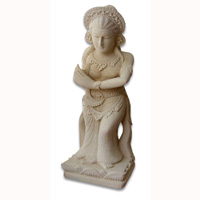 Handcrafted Welcome Statue, Handmade From Stone