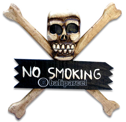 Skull Sign, Handmade From Albesia Wood  