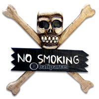 Skull Sign, Handmade From Albesia Wood  