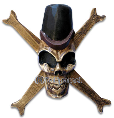 Skull, Handmade From Albesia Wood